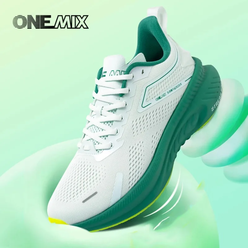 

ONEMIX Fashion Men's Sneakers Air Cushion Outdoor Walking Fitness Trainer Sneakers Beginner Track Running Shoes