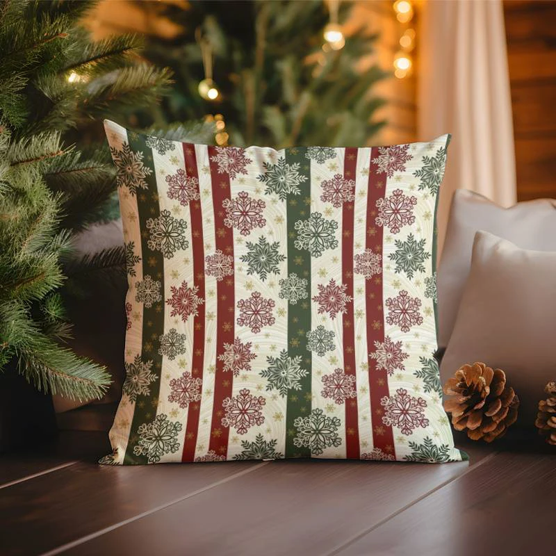 

Snowflake-Patterned Christmas PillowcaseSuitable for sofa car bedroom decorative cushion cover pillow cover