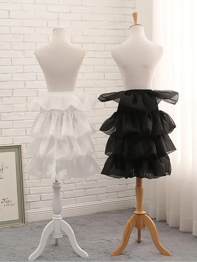 Women Lolita Skirt Support Violent Lift Buttocks Bell-shaped Rear Cosplay Lolita Daily Boneless Soft Yarn Adjustable 2024