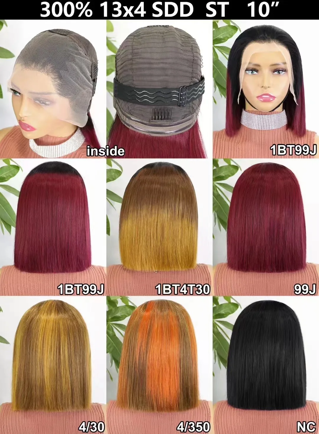 Pelucas Bob dibujadas dobles rectas cortas 300%, pelucas de cabello humano Frontal de encaje transparente 13x4, cabello Remy brasileño 100% crudo para mujeres