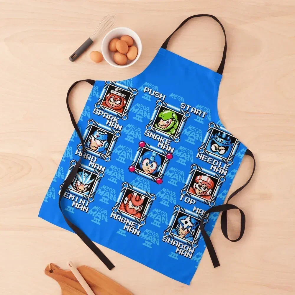 

Megaman 3 stage select Apron Useful Things For Kitchen Household Items work ladies for home useful pieces Apron