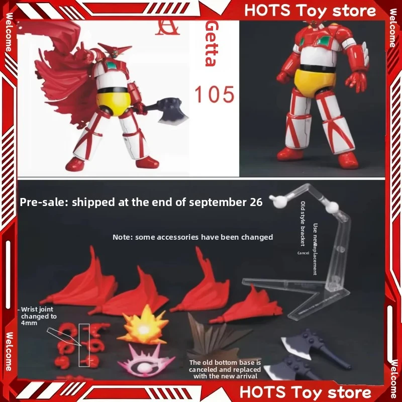 Nueva Figura de Acción de Kaiyodo Revoltech No.105 Shin Getter-1 de AC Factory Toys, Figura de Anime Getter105, Modelo Coleccionable, Juguete de Regalo