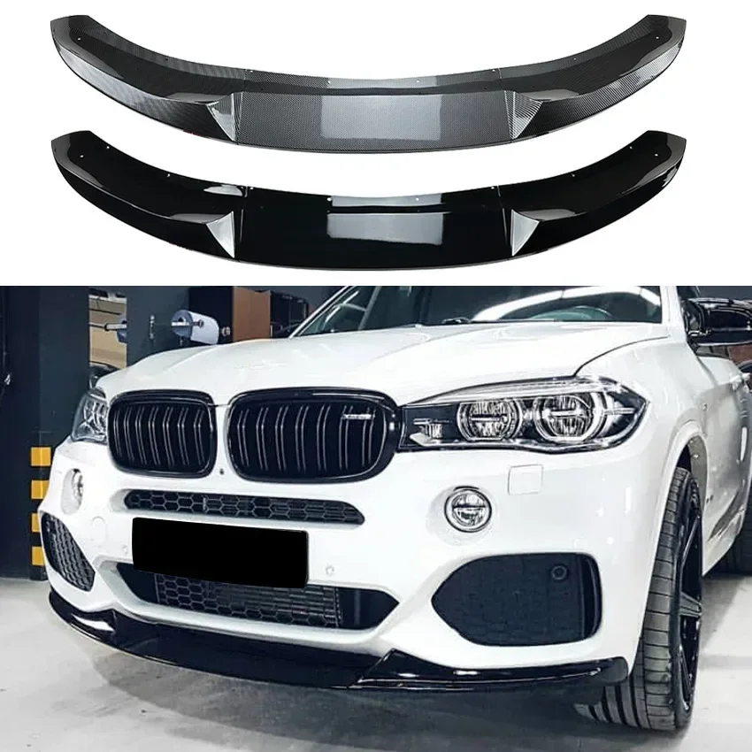 Car Front Bumper Splitter Lip Body Kit Spoiler Gloss Black Canard For BMW X5 F15 M Sport 2014 2015 2016 2017 2018 Accessories