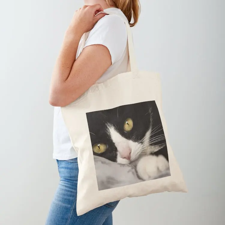 

Cat Portrait, Beautiful Cat, Cats Eyes, Whiskers, Kitty Love Tote Bag eco pack custom canvas bag