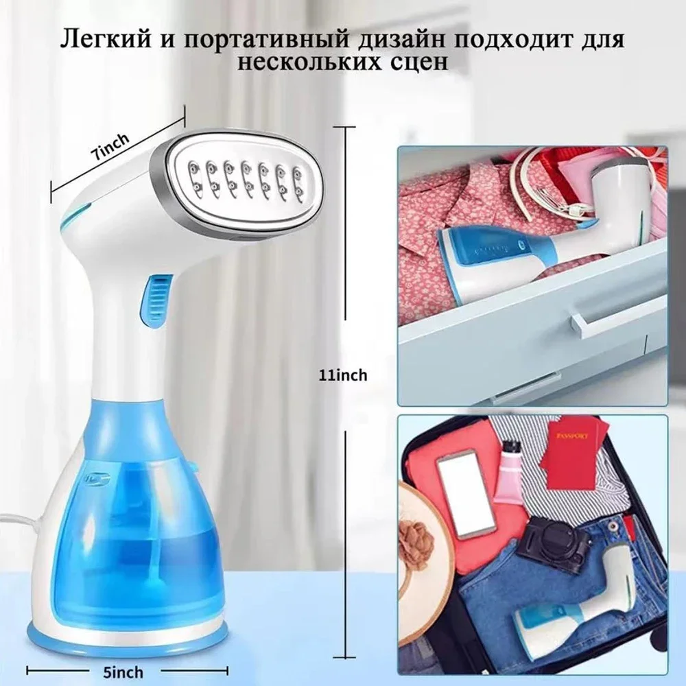 Clothes Mini Steam Iron Handheld Dry Cleaning Brush Clothes Household Appliance Portable Travel 220V EU plug