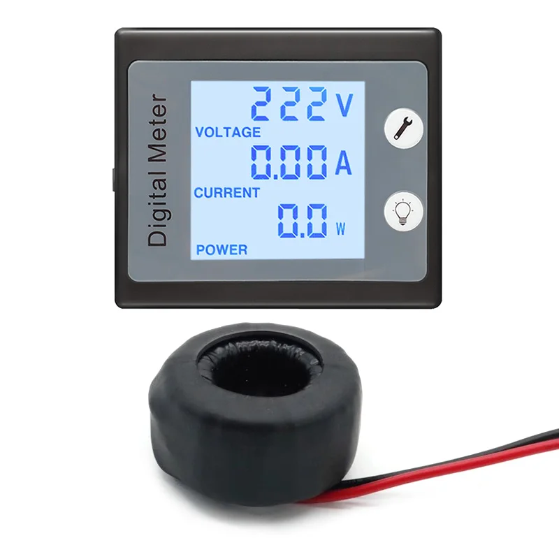 Imagem -02 - Testador de Corrente Elétrica com ct Voltímetro Digital Amperímetro Wattímetro Wattímetro Wattímetro Monofásico ac Pzem011 220v 32a 63a 100a