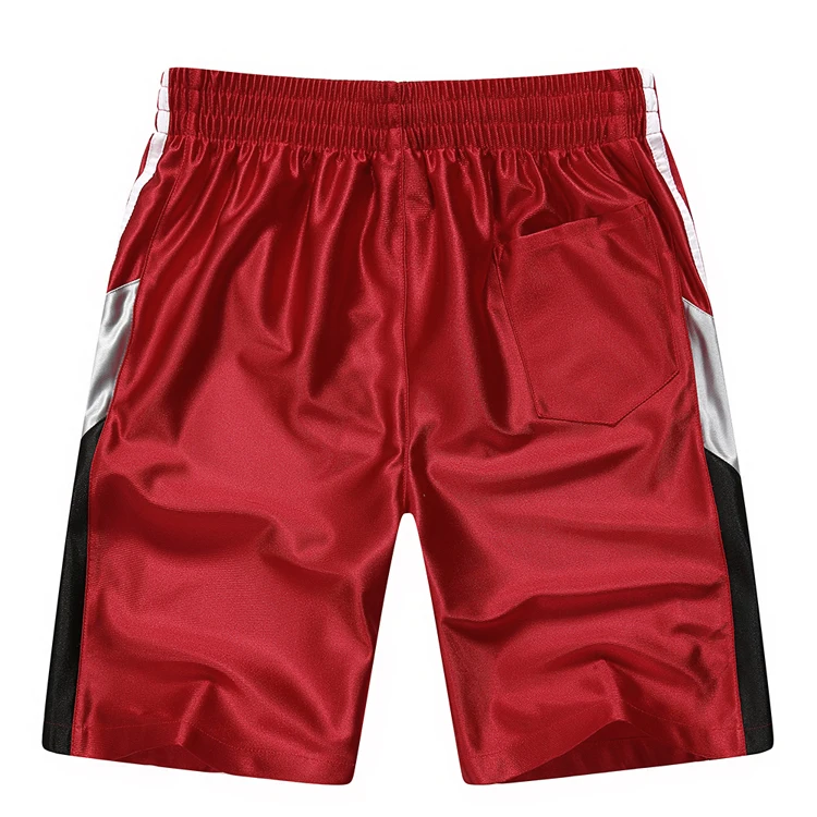 Outdoor Fitness Glossy Pockets Men\'s Shorts Plus Size Casual Sports Basketball Bottoms