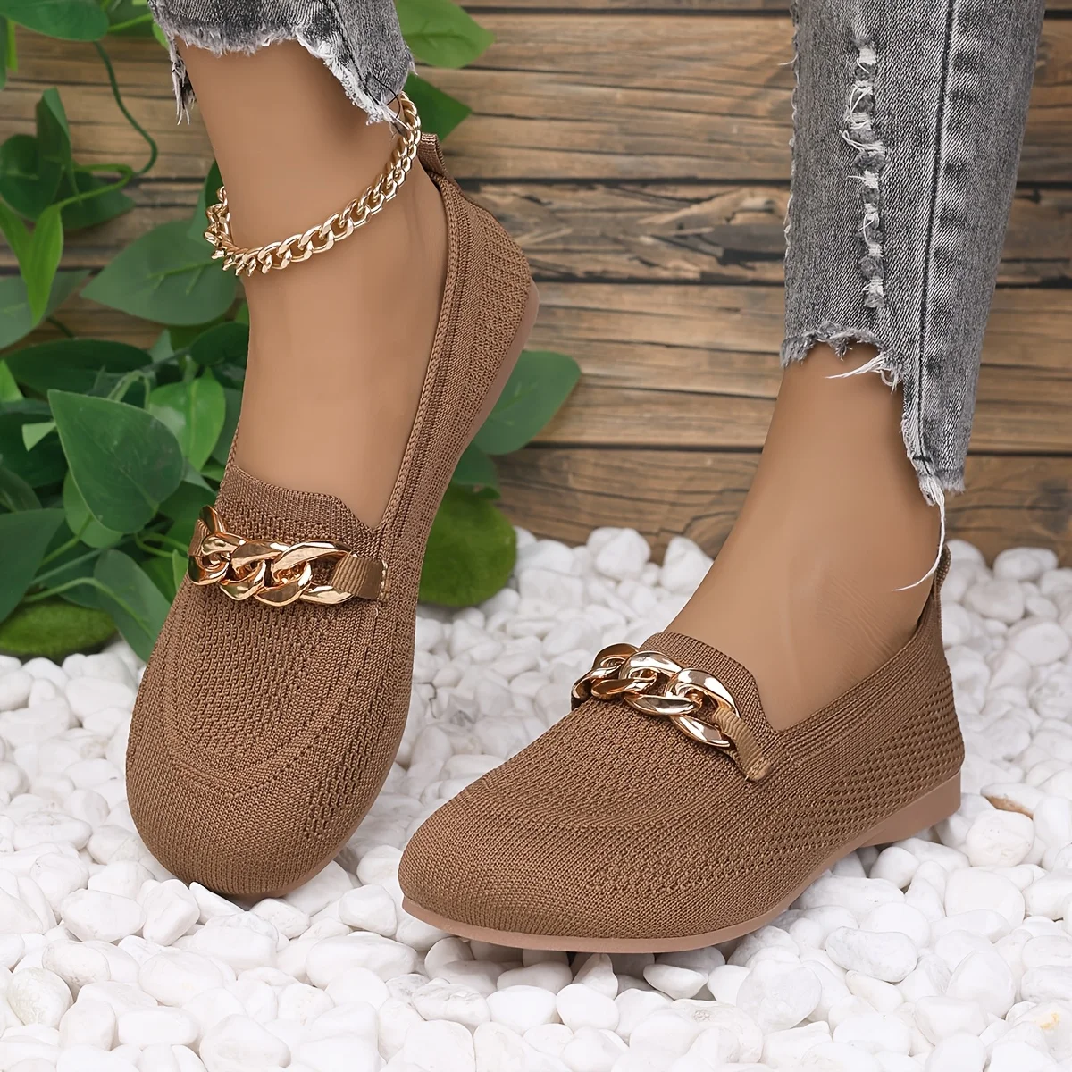 برتقالي لامع ماري جينس | راحة سهلة الارتداء، نعل غير قابل للانزلاق | إبزيم سلسلة لطيف وملابس لجميع المواسم. #5