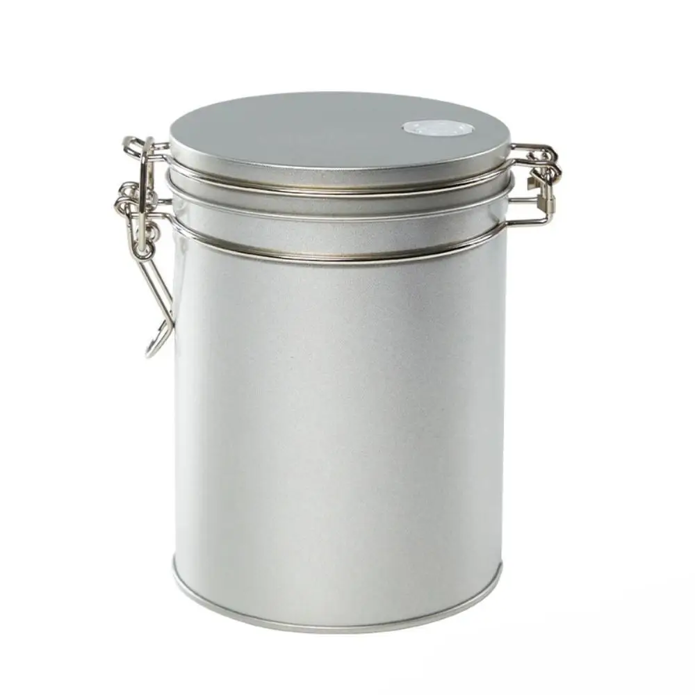 Tinplate Airtight Coffee Canister Large Capacity with Check Valve Beans Storage Container Smell Proof CO2 Releasing