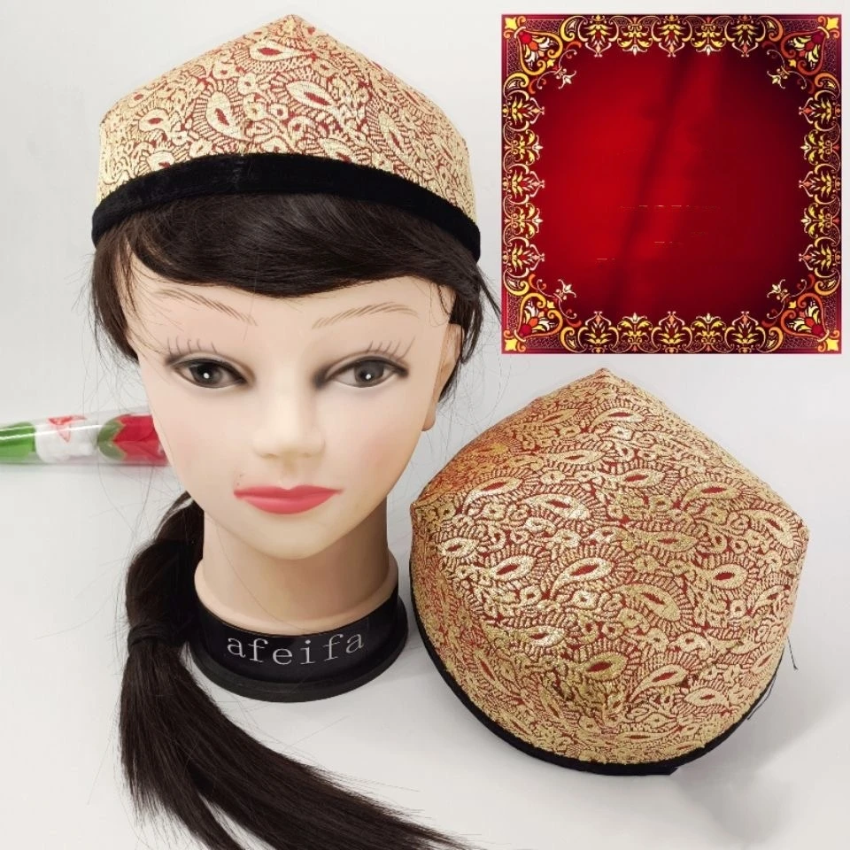 Casquettes musulmanes pour hommes et femmes, chapeau de prière, broderie Kufi, hijab islamique, stérilie saoudite, juif aux quatre coins, livraison gratuite, 03356