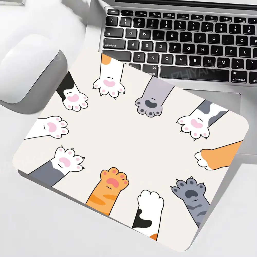 Tappetino per mouse con artigli di gatto 40X45 Tappetini per tavolo da gioco per ufficio per computer quadrati grandi Tappetini per mouse antiscivolo in gomma Tappetini per scrivania per decorazioni piccole