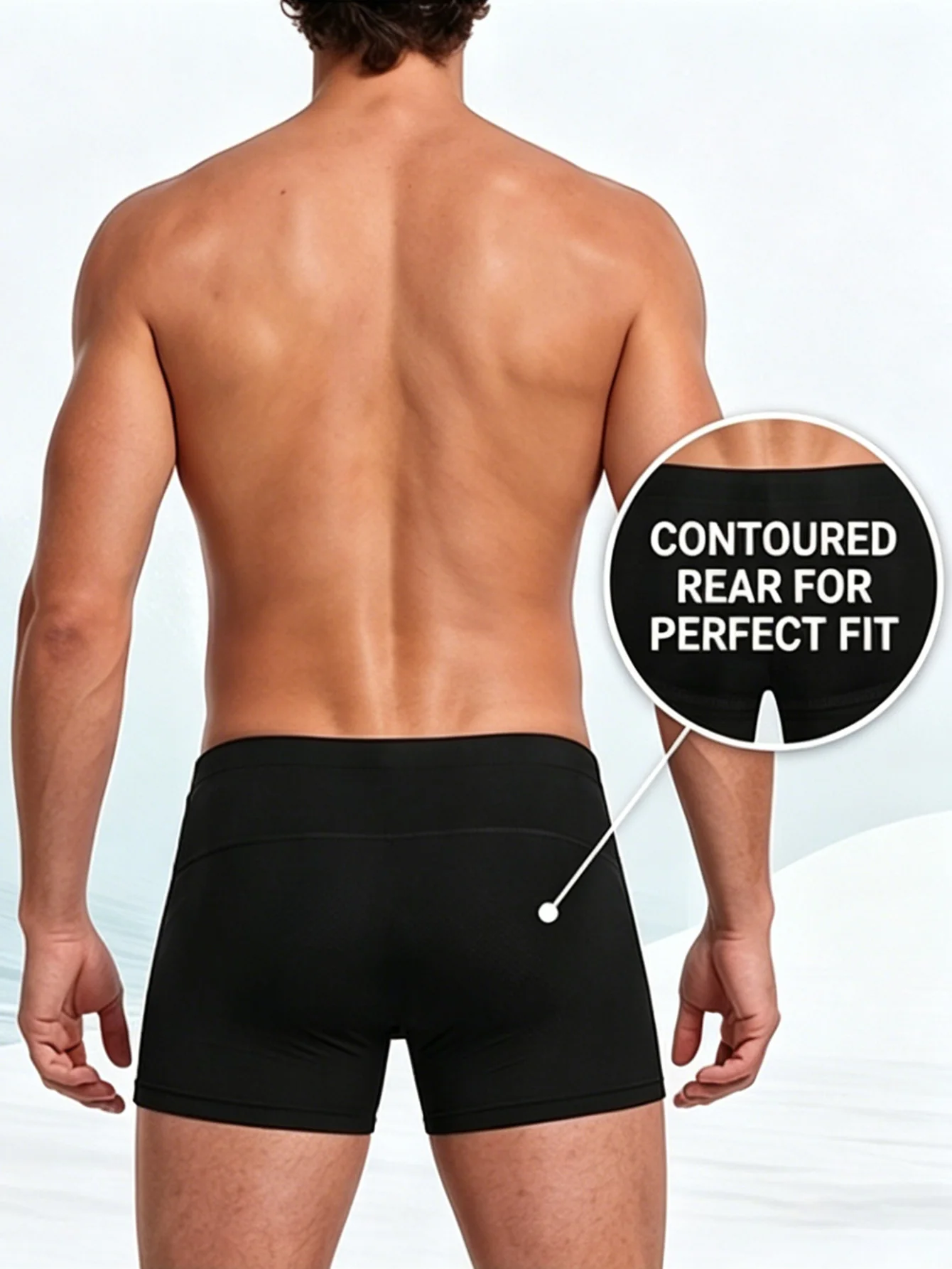 Men's Swim Shorts with Bold Sporty Motifs, Quick-Dry Stretchy Textile, Excellent for Pool and Gym Workouts image 5