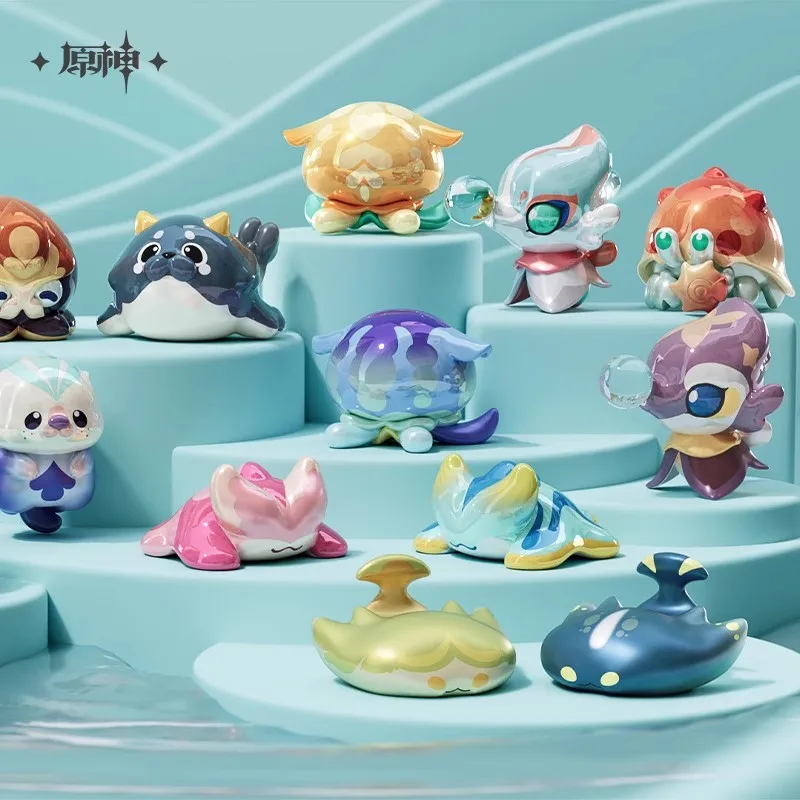 게임 Genshin Impact 공식 정품 제품 Fontemer Aberrants 세트 선물 상자 할로윈 크리스마스 DIY 3D 선물 코스프레 액세서리