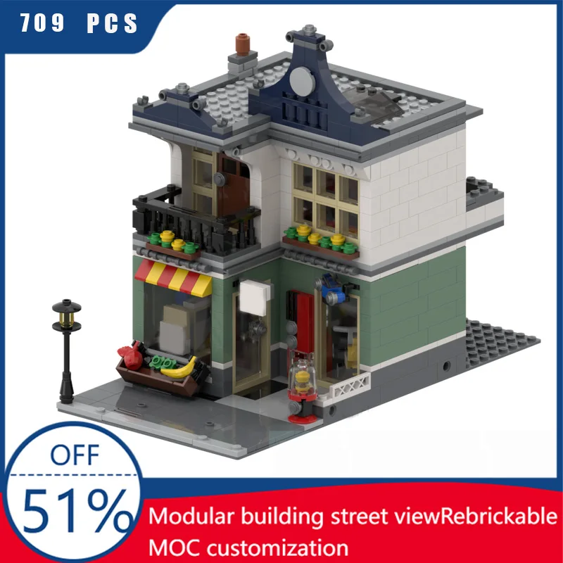 

New 709PCS City House Building Toy Grocery Shop MOC31036 Bricks Modular DIY Children's Educational Assembly Toys Christmas Gifts