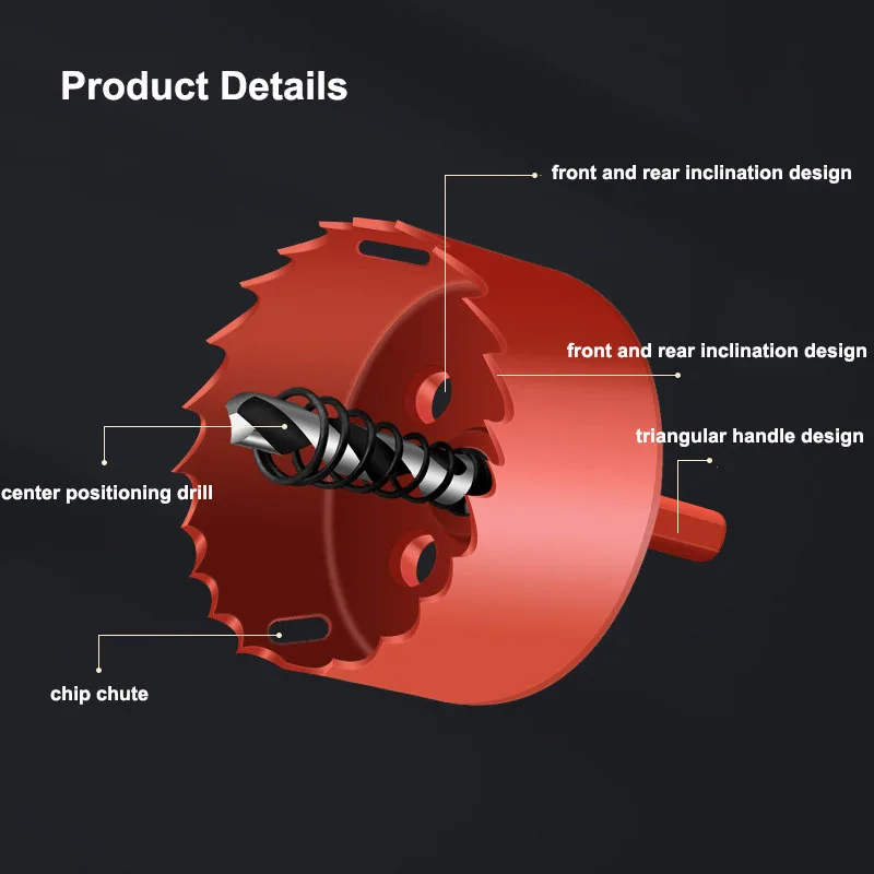 Imagem -06 - Hss Steel Hole Saws 25 Mm150 mm Bi-metal Drill Bit Cutter Carpentry Tools Cutting Plastic Iron Gypsum Board Faça Você Mesmo Hand Tools Pcs