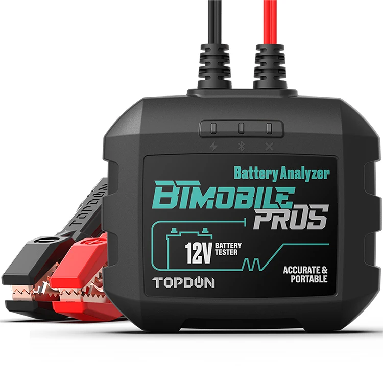 TOPDON BTMobile Pros od 8V do 16V samochodowy 12V Tester dla akumulatorów samochodowych 12V analizator baterii obciążenia samochodu 12V akumulator