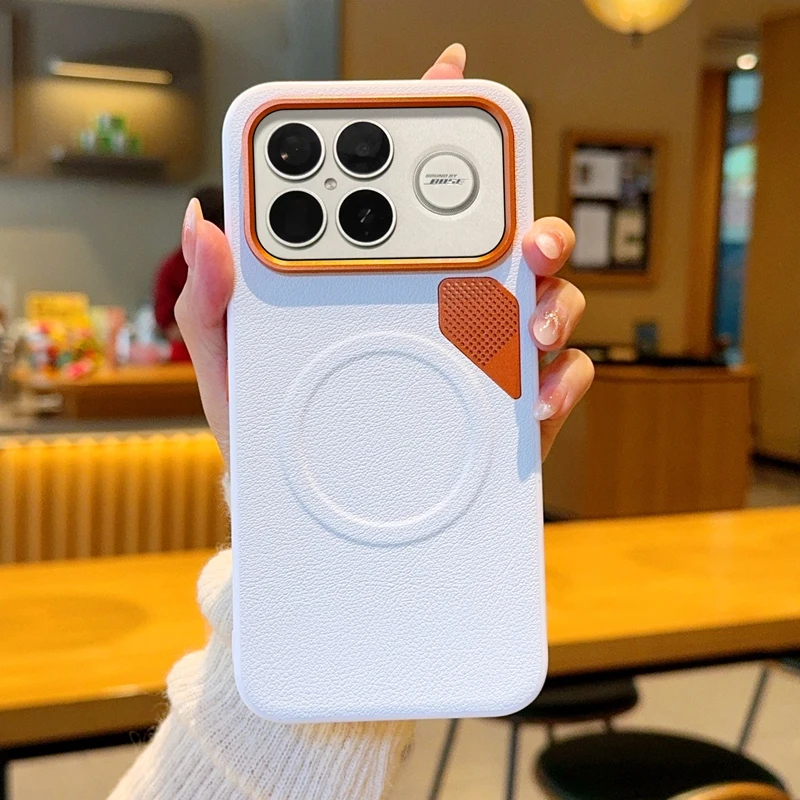 

Для Xiaomi Poco F8 Ultra Magnetic Hard PU Защитный чехол для беспроводной зарядкиPoco F8 Pro Phone Coques Poco F7 Ultra