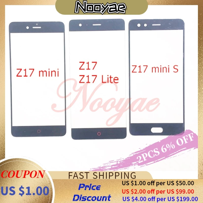 Black/White Front Touch LCD Panel Lens For ZTE Nubia Z17 lite nx591J / Nubia Z17 NX563J Digitizer Outer Glass Sensor Screen Lens