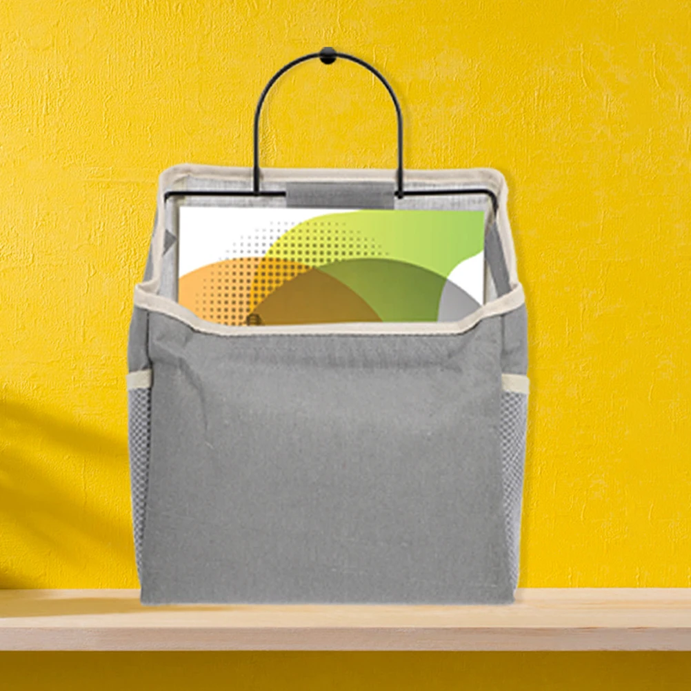 

Wall Mounted Storage Bag Hanging Organizer Pouch Large Capacity Dorm Bedroom Sundry Hanging Basket Polyester Cotton Tidy
