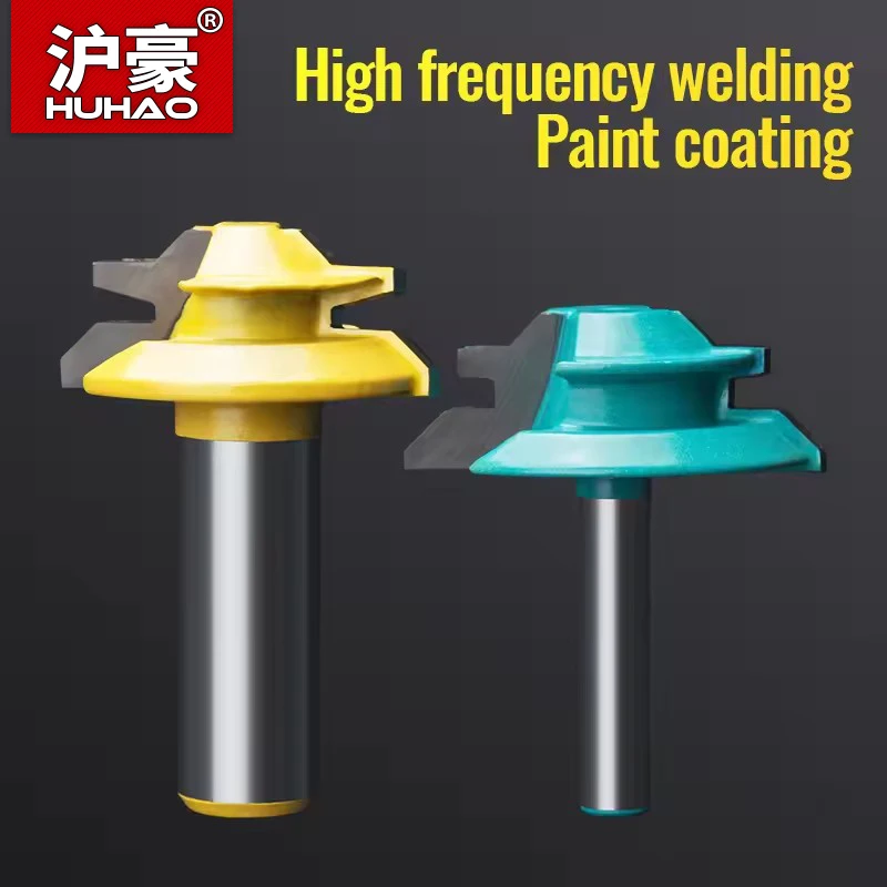

HUHAO 1PCS 1/4 Inch 1/2 Inch Shank 45 Degree Lock Miter Router Bit Woodworking Milling Cutter For Wood Carbide Alloy CNC Tools