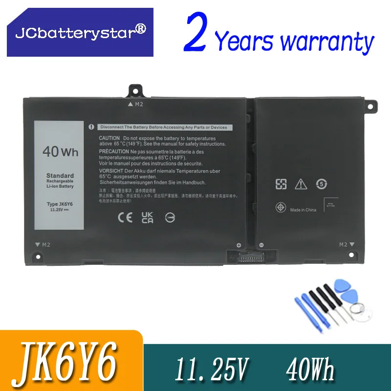 

Батарея JC JK6Y6 11,25 V 40WH для ноутбука Dell Latitude 3410 3510 Vostro 14 5402 5501 5502 Inspiron 5300 5301 9077G H5CKD