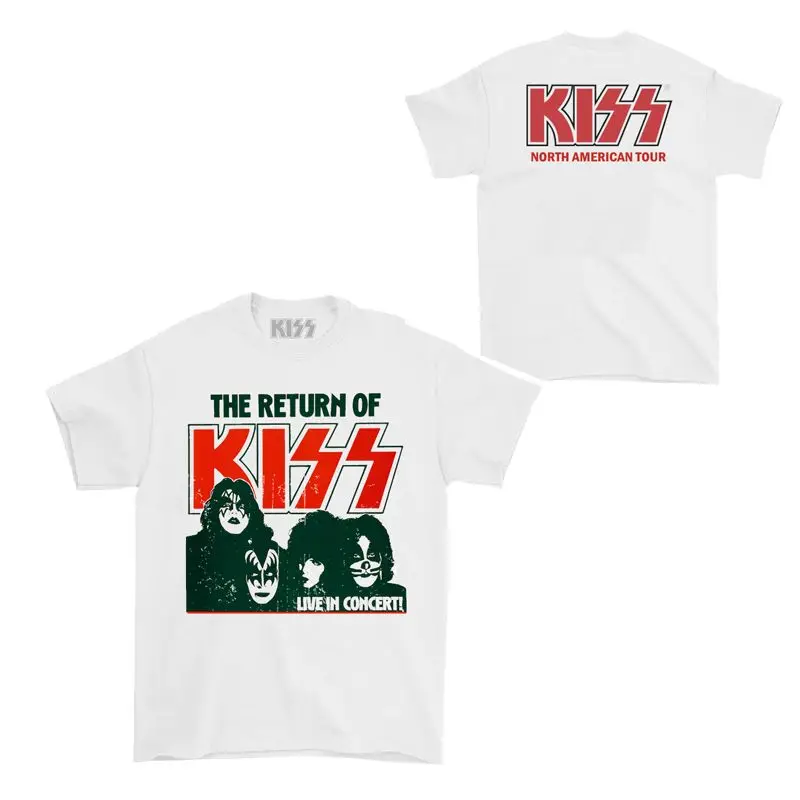 

Новая летняя футболка KISS Band Rock Punk American Street Oversize, винтажная футболка с короткими рукавами Camisetas Deportivas