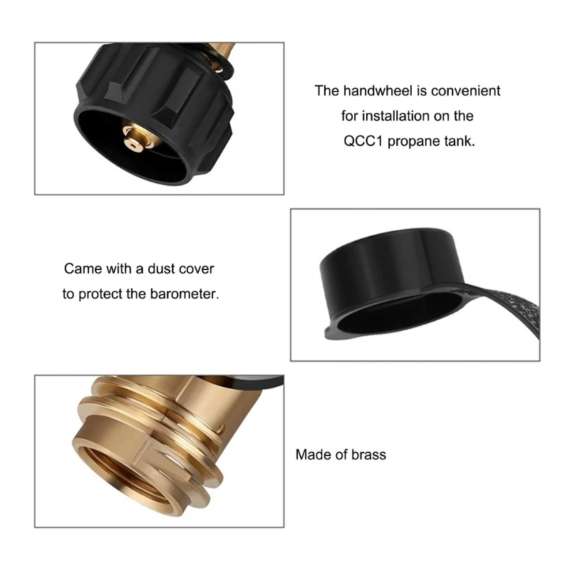 1Pcs Propane Tanks Gauge Level Propane Tanks Gauge Leak Detector Inflatable connector adapter POL connector