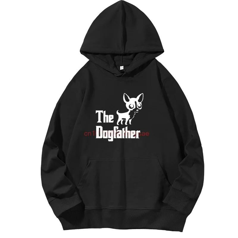 Funny Dog Hoodies The Dogfather Yorkshire Terrier Yorkie Dog Graphic Hooded Sweatshirts Pullovers New In Hoodies Sweatshirts