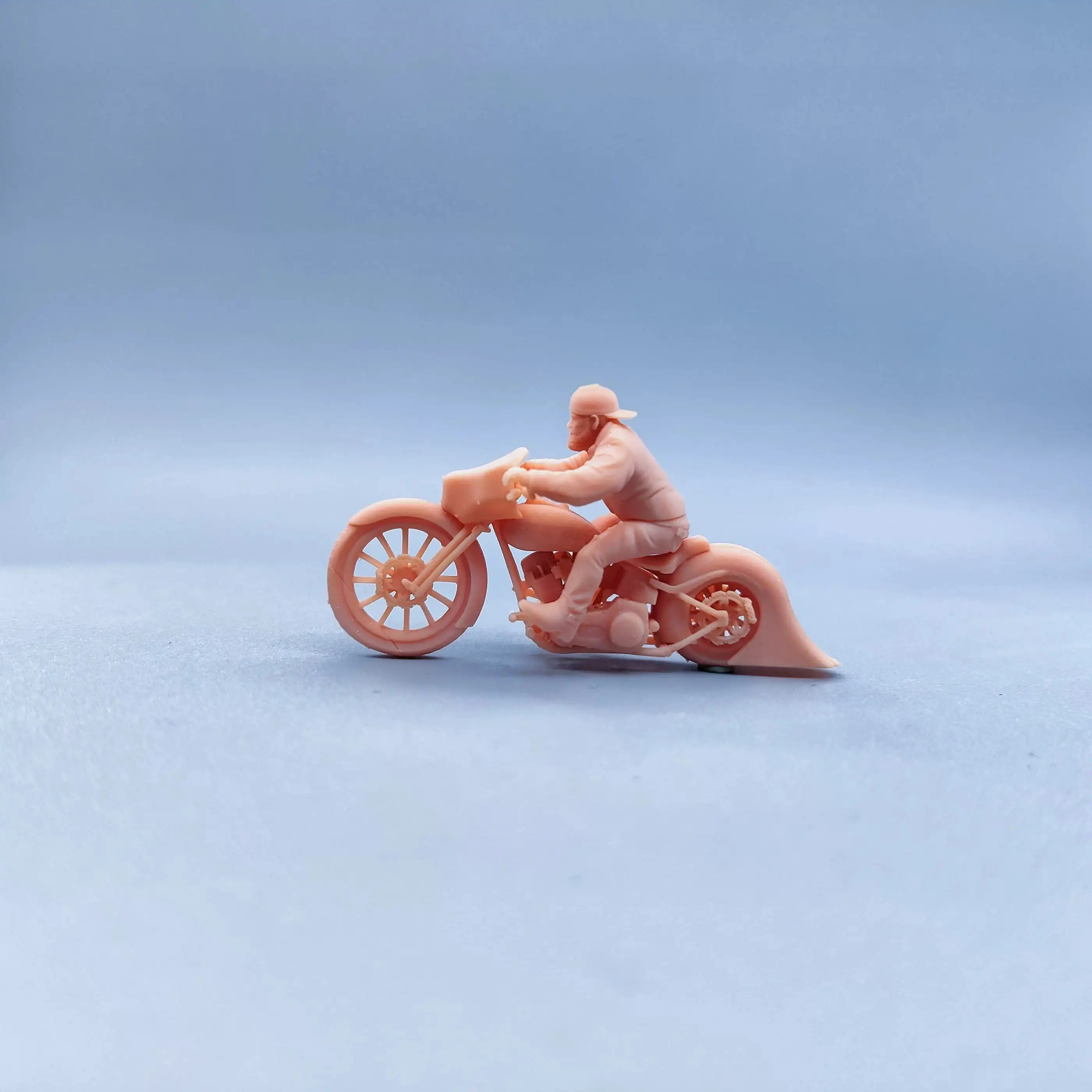 1/64 1/43 Figuren im Maßstab 1:64, Modell aus Kunstharz, Punk, bärtiger Motorrad-Onkel, ungemalte Miniaturen, Diorama, handbemalt, W536