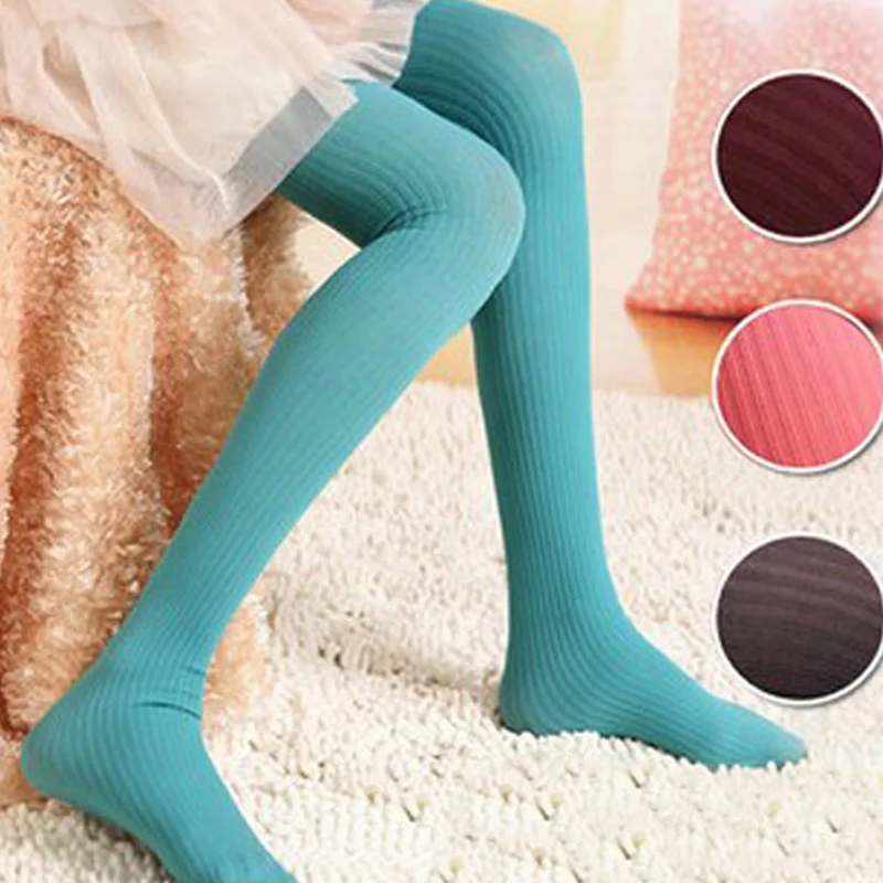40-50kg 3Pieces  Women Vertical Stripe Pantyhose Velvet 120d Japanese Jacquard Candy Color Base Socks Spring Autumn Tights