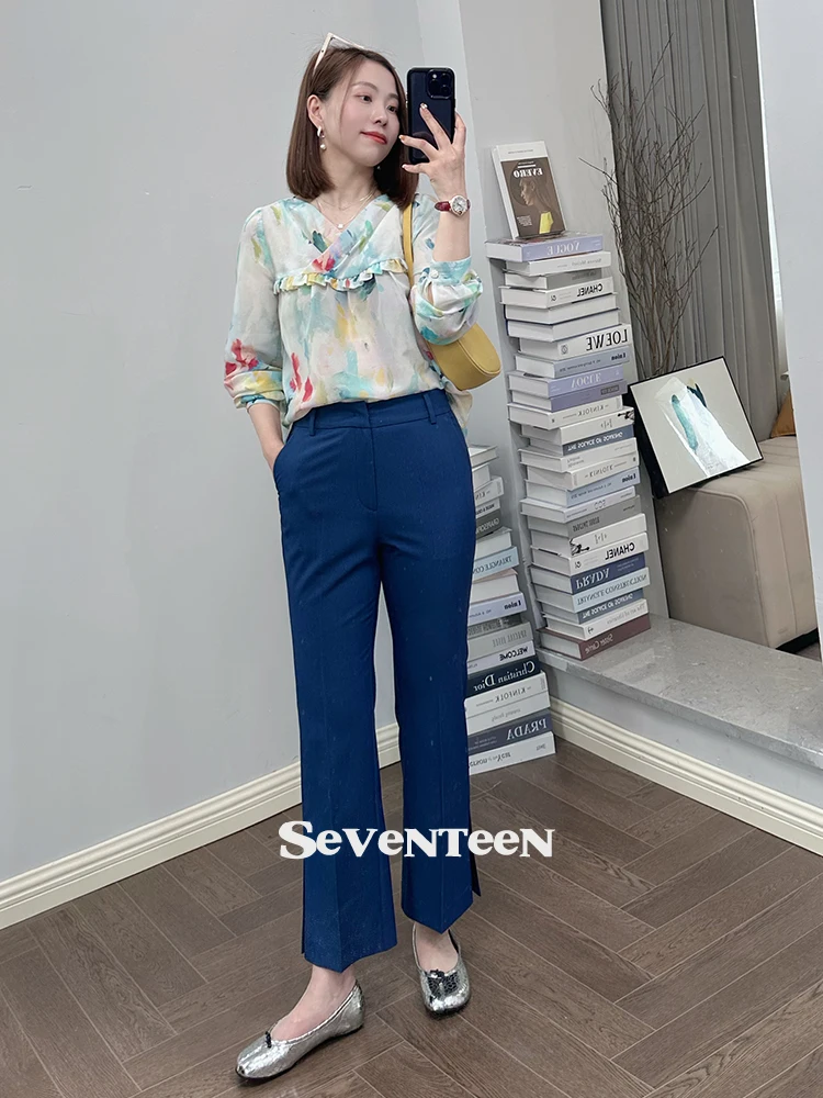 

Ele V-Ne Silk Acetate Printed irt Breathable Skin-Friendly Dra White-Quali Anti-Aging Feature Floral Design