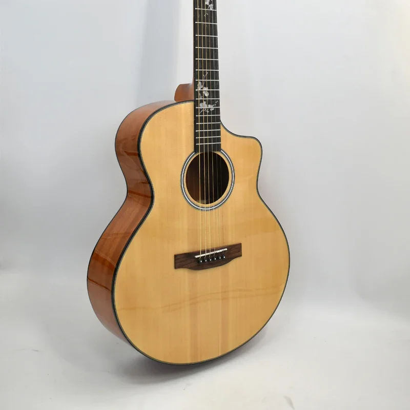 NestBody Gloss Acoustic JEwith Top, Épicéa Massif, 256 Côtés RosFrederick Geake, Haute Qualité, 40"