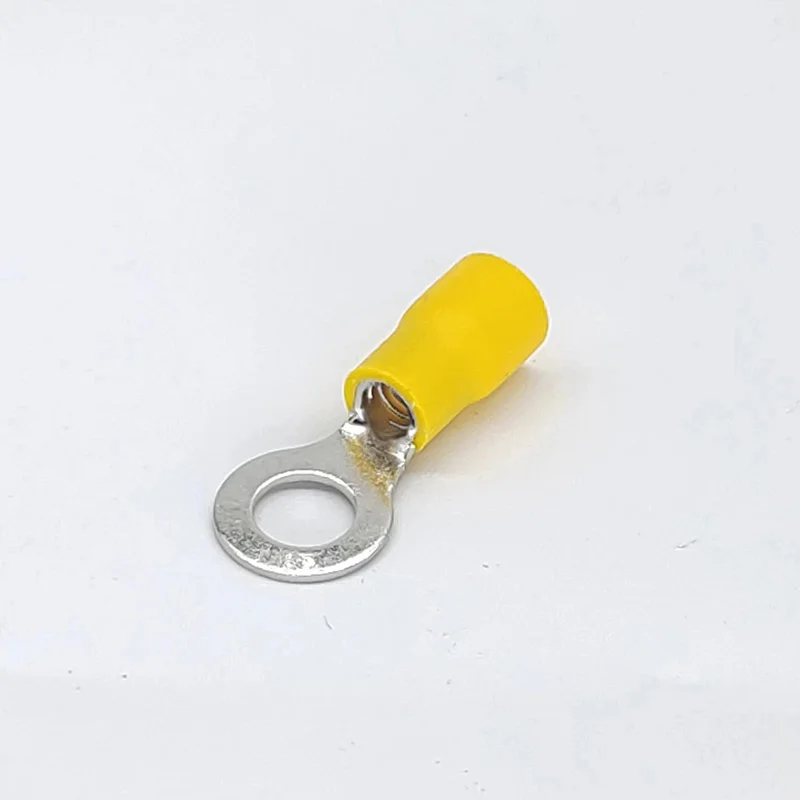 50/100PCS RV5.5-6 Yellow Ring insulated terminal cable Crimp Terminal suit 4-6mm2 Cable Wire Connector  RV5-6 RV