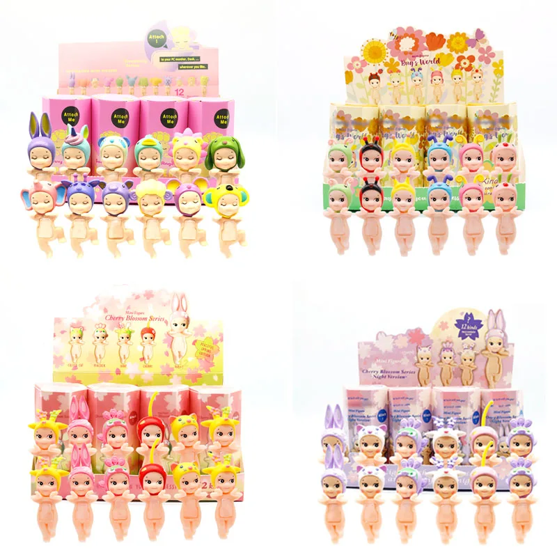 Sonny anjo festa anjo 12 pçs série mini boneca caixa mistério série boneca modelo mesa decoração presente mini anjo boneca brinquedo