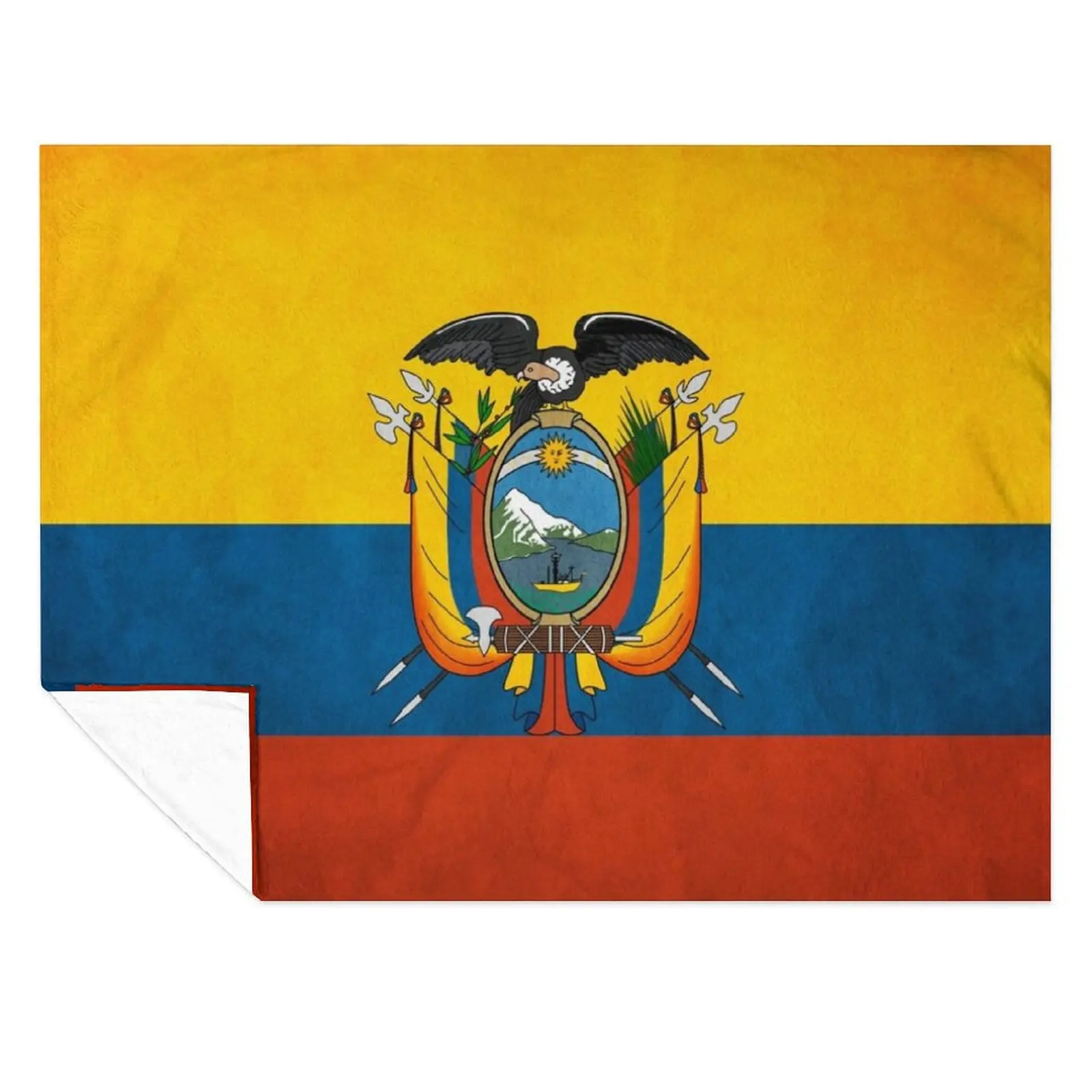 

Ecuador Ecuadorian Flag National Flag of Ecuador Throw Blanket Summer Thermal Personalized Gift wednesday Blankets
