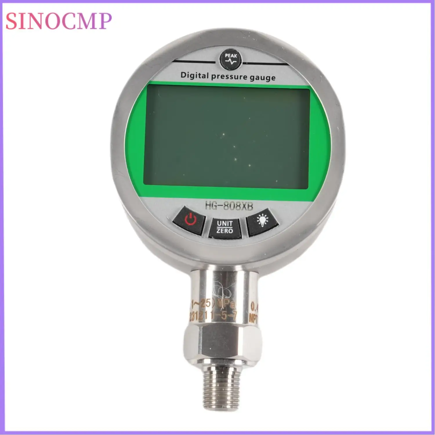 

80mm 25Mpa 4%FS 1/4NPT Digital Display Pressure Gauge Oil Pressure Hydraulic Test Meter Hydraulic Pressure Gauge Manometer