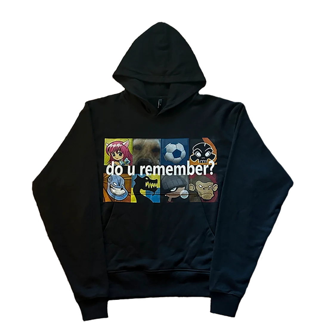 Trendy Casual American Classic Print Hoodies Y2k Grunge Streetwear Harajuku Sweatshirt Tops Übergroßen Hoodie Casual Männer Kleidung