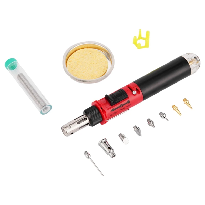 Portable Electric Soldering Iron Set Self-Ignite Instant Start Adjustable Flame Control Welding Tools