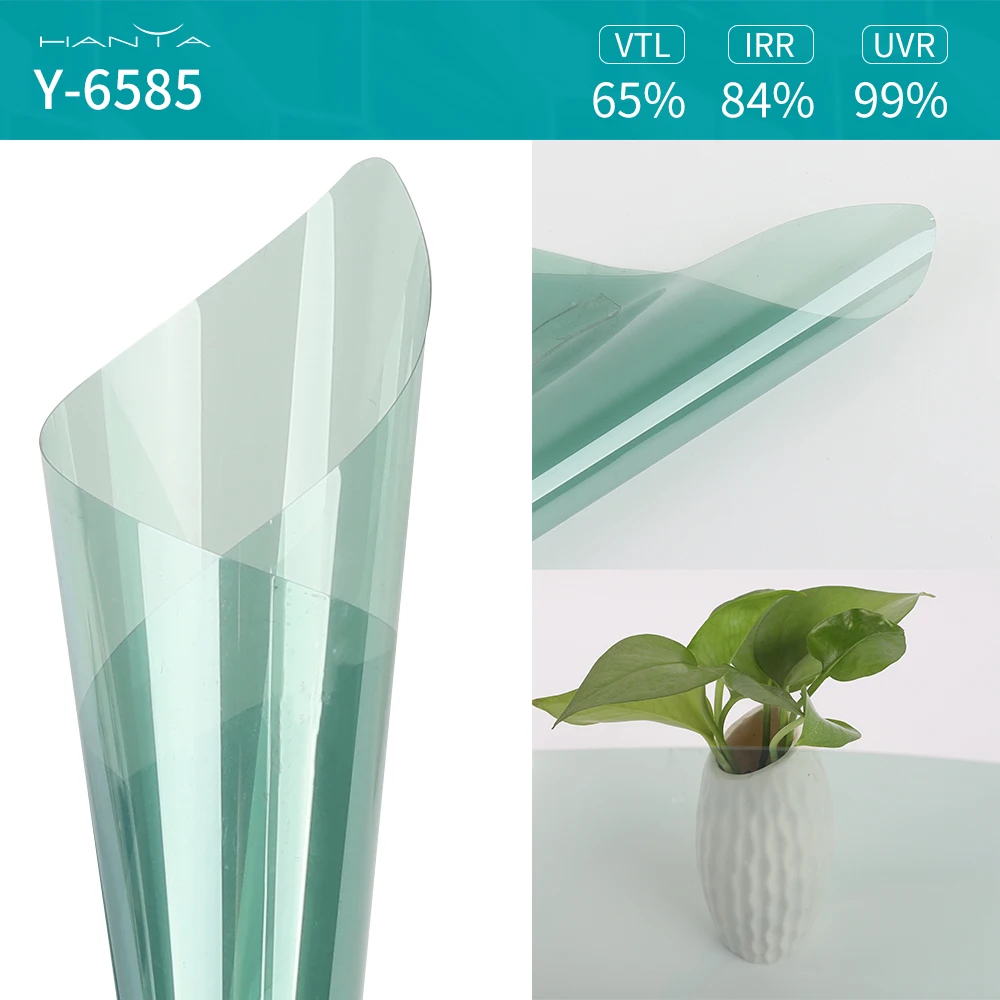 High Quality Light Green UV Proof 1.5mil PET Car Window Tint Film Non Reflective Nano Ceramic Window Film