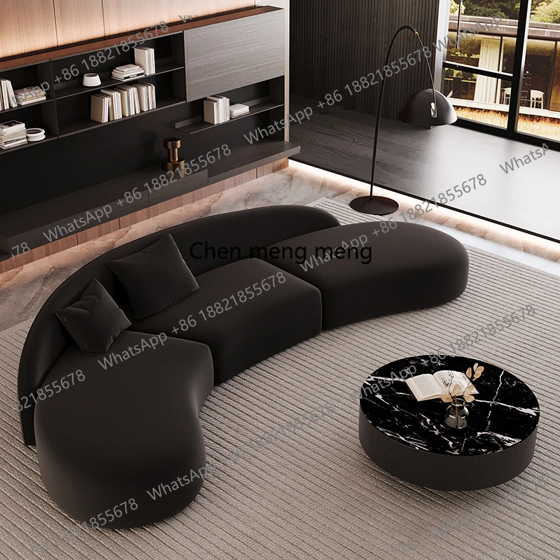 

Modern Semi-Circular Arc Sofa Nordic Luxury Designer Reception Sofa for Clothing Stores Beauty Salons Offices Rest Areas