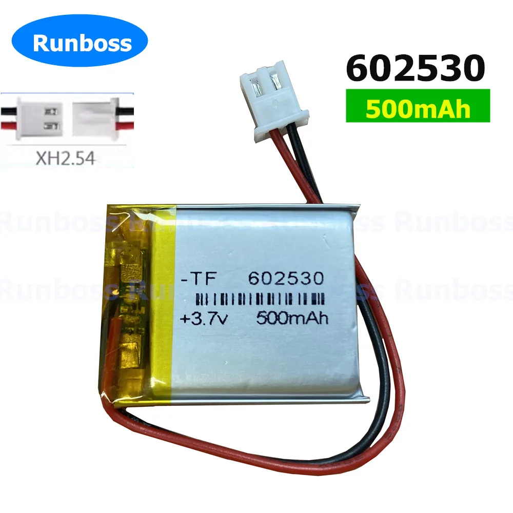 602530 500mAh 3.7V 2.54mm Rechargeable Battery for MP3 MP4 Driving recorder LED Light Speaker Toy portable DVD PDA Tire Pressure