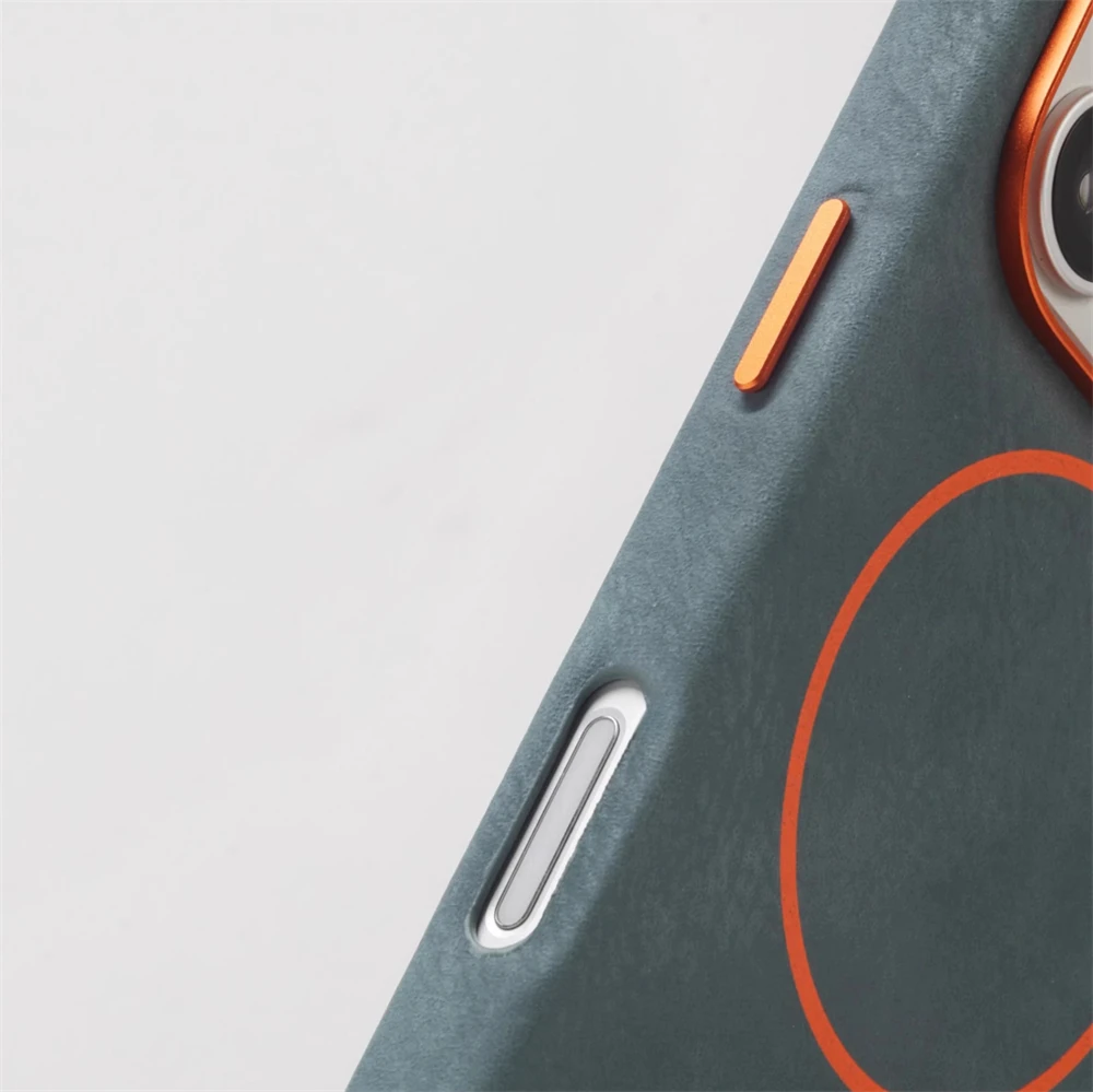 Luksusowe etui z teksturą skóry słonia z PU, kompatybilne z Magsafe, do iPhone 18 17 Pro Max Air 16 15 13 14, z metalowym obiektywem, magnetyczne, odporne na upadki. — zdjęcie produktu 4