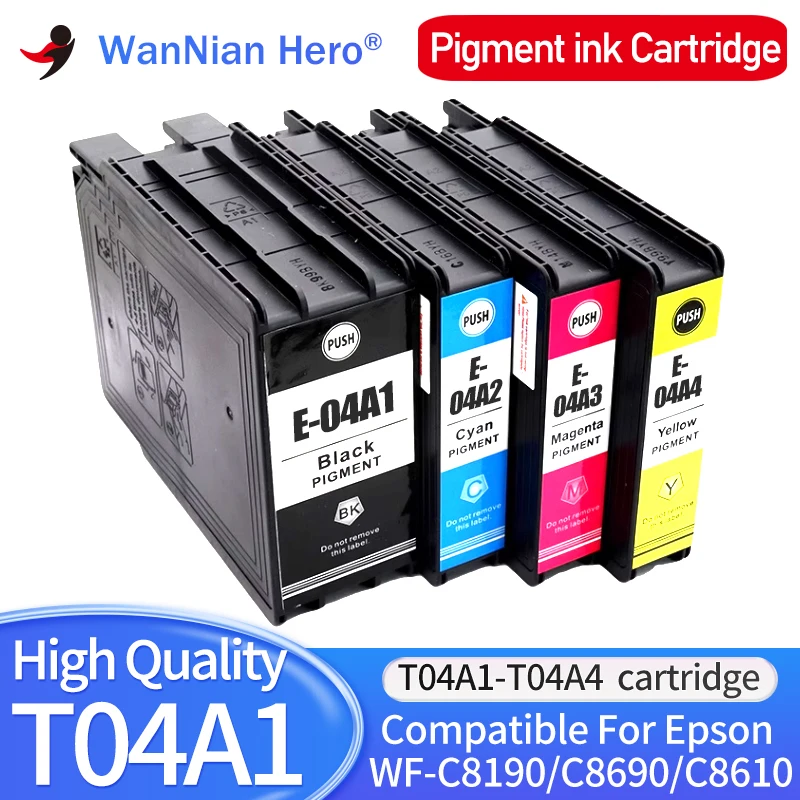 NEW T04A1 T04A2 T04B1 compatible Ink Cartridge for Epson WorkForce Pro WF-C8190 WF-C8690 WF-C8610 printers Pigment Ink Cartridge