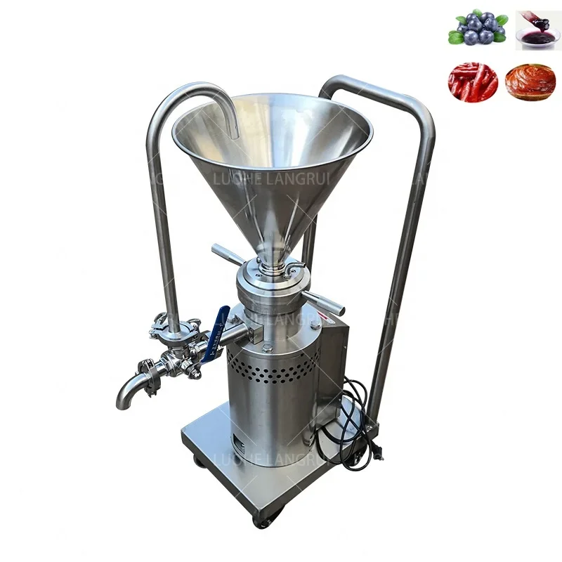 Peanut Butter Almond Nut Sesame Cocoa Walnut Jelly Grinding Emulsifying Vertical Colloid Mill Machine Stainless Steel 304