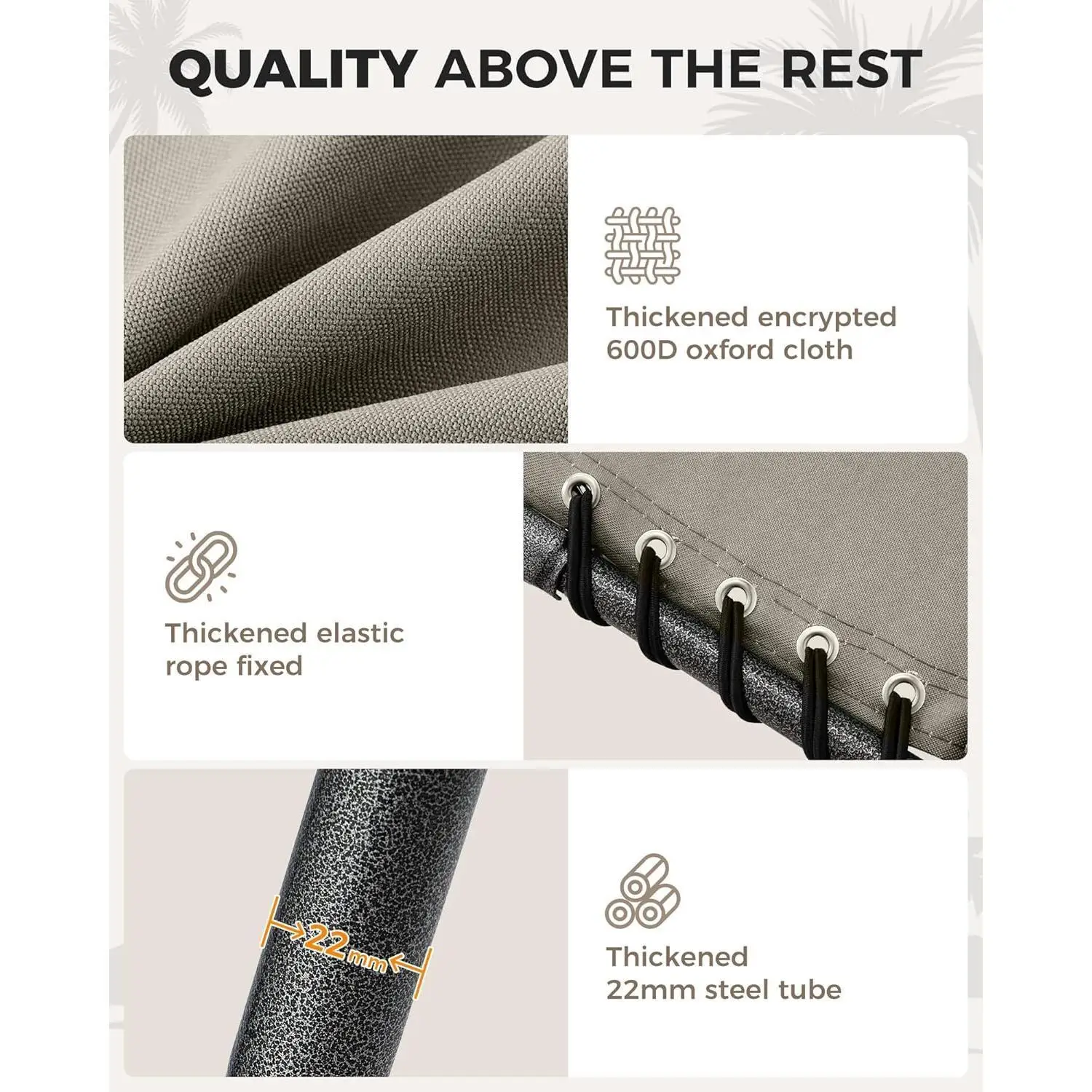 2 Pack Lounge Chair Outdoor with Canopy & Face Hole, Adjustable 5-Position Folding Chaise Tanning Recliner Portable ComfyChaiser