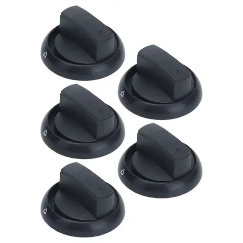 5Pcs Universal Gas Stove Knob Plastic Gas Cooker Control Knob Replacement Part for Family Restaurant Kitchen Gas Stove Accessory