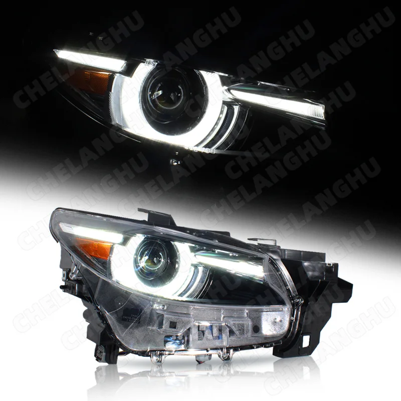 1Pc Right Headlight For Mazda 2016 2017 2018 2019 2020 2021 2022 2023 US Version Front Headlamp With AFS Power Adjust LED DRL