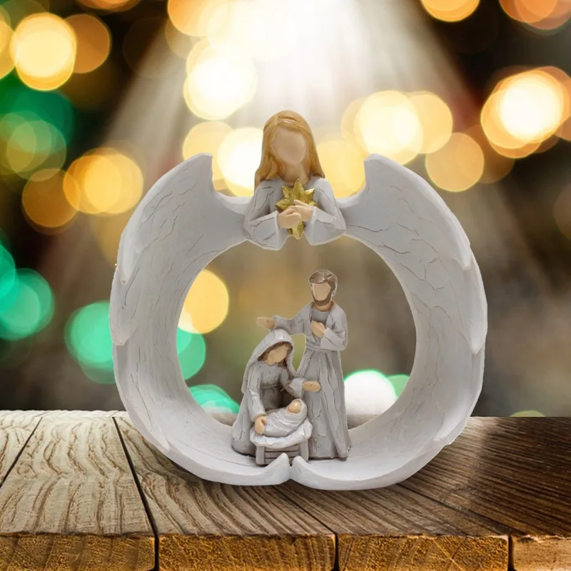 Angel Religious Decorative Resin Crafts, Suitable for Angel Statues in Various Environments, Including Tables,Shelves,or Centers