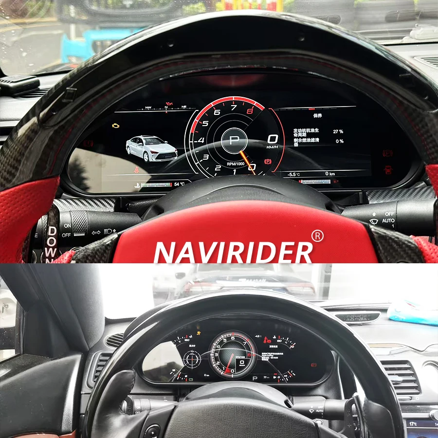 Car Smart Cluster  For Maserati GranTurismo GT 2004-2015 LCD Instrument Speedometer Upgrade Map Multiple Colorful High Display