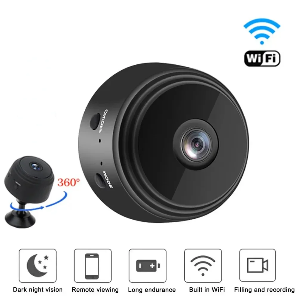 Mini telecamera A9 HD 720P Sicurezza domestica intelligente Telecamera IP WiFi Monitor Telecamera remota mobile Applicazione remota mobile